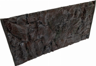 3D pozadí do akvaria Skála - hnědá s pěnovým okrajem | na míru